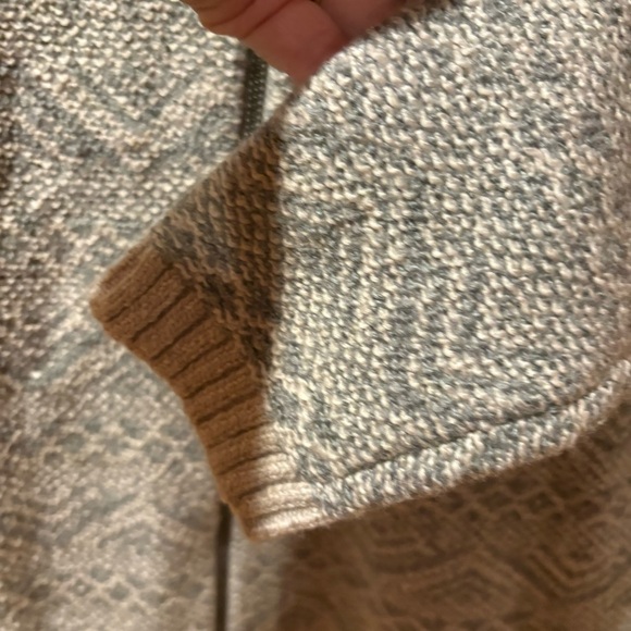 J.Jill Grey Jacquard Zip-Front Cardigan size small - Picture 6 of 11